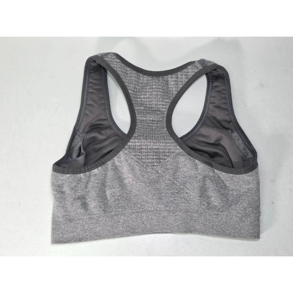 New Balance Women's Sports Bra‎ Size M Gray Reversible Racerback Gym Athletic